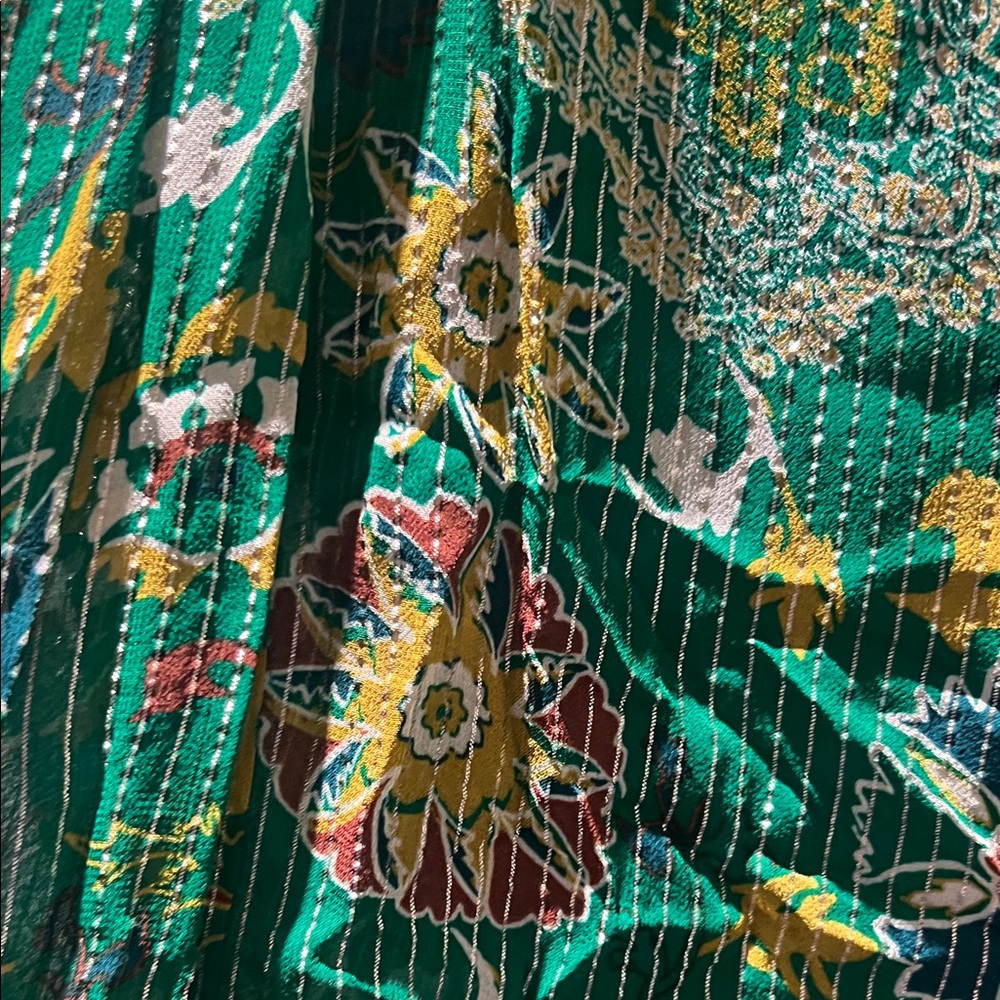 Zara Green and Yellow Patterned Kaftan - Picture 4 of 4